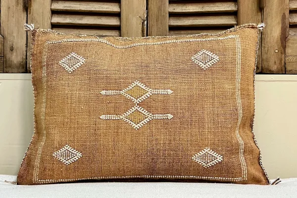 Sabra Kussen uit Marokko bruin 60cm x 40cm incl vulling nr.62708
