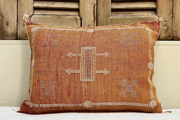 Sabra Kussen uit Marokko oranje 60cm x 40cm incl vulling nr.62710
