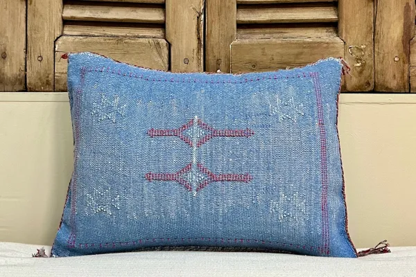 Sabra Kussen uit Marokko blauw 60cm x 40cm incl vulling nr.62712