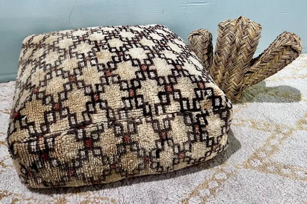 Moroccan Pouf No. 77124 60cm x 60cm x 25cm including filling