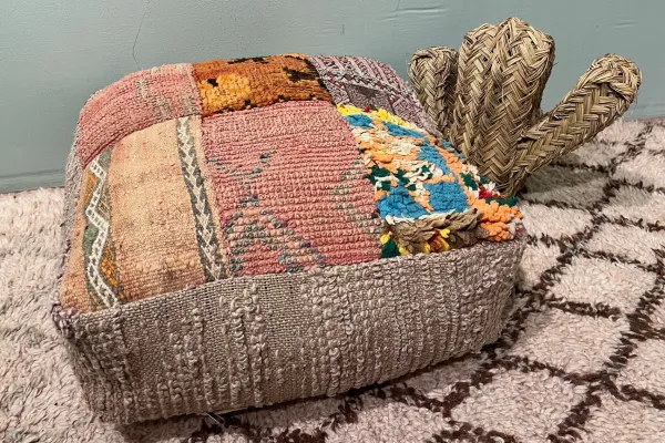 Marokkaanse Poef nr.55147 60cm x 60cm x 25cm