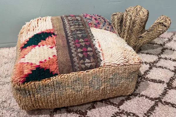 Marokkaanse Poef nr.55154 60cm x 60cm x 25cm