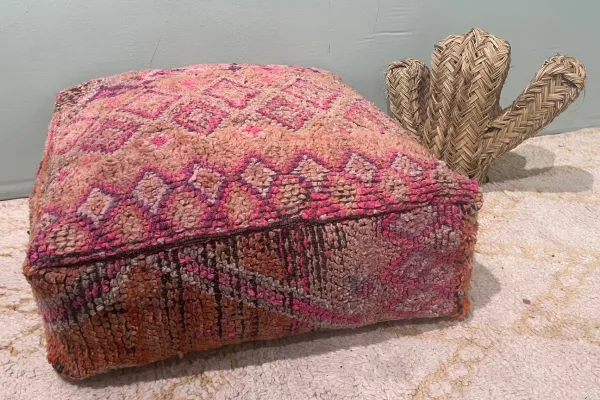 Marokkaanse Poef nr.86217 60cm x 60cm x 25cm incl. vulling