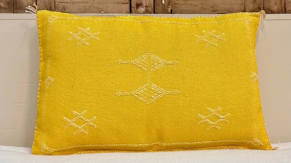 Sabra Kussen uit Marokko geel 60cm x 40cm incl vulling nr.93240