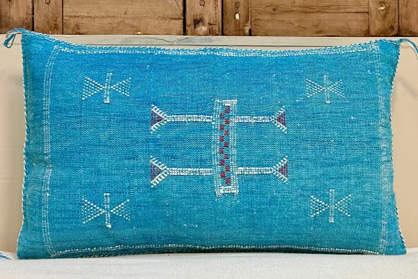 Sabra Kussen uit Marokko blauw 60cm x 40cm incl vulling nr.93246