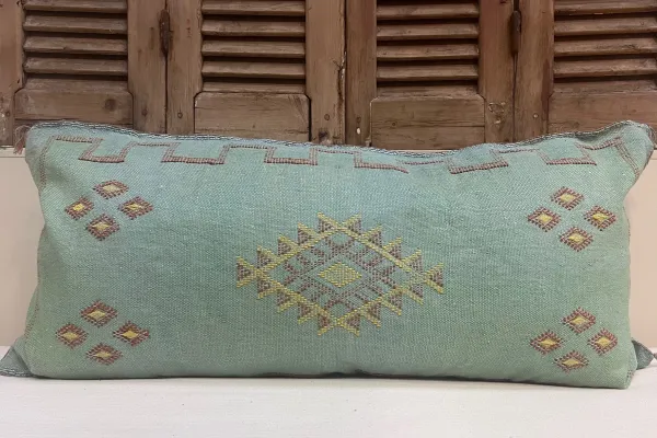 Sabra Kussen uit Marokko Groen 100cm x 50cm incl vulling nr.63018
