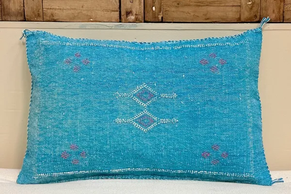 Sabra Kussen uit Marokko blauw 60cm x 40cm incl vulling nr.93360