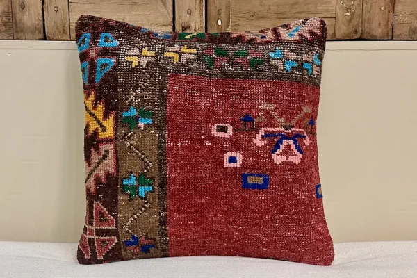 Kelim kussen uit Turkije 45cm x 45cm incl binnenkussen Nr.16012