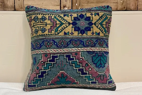 Kelim kussen uit Turkije 45cm x 45cm incl binnenkussen Nr.16015