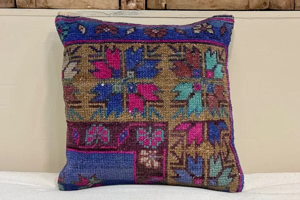 Kelim kussen uit Turkije 40cm x 40cm incl binnenkussen Nr.16018