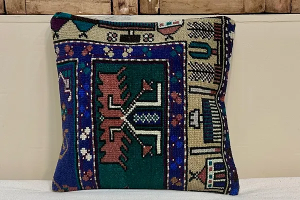 Kelim kussen uit Turkije 40cm x 40cm incl binnenkussen Nr.16027