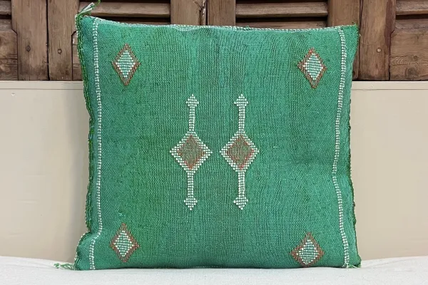 Sabra Kussen uit Marokko groen 45cm x 45cm incl vulling nr.64035
