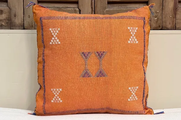 Sabra Kussen uit Marokko oranje 45cm x 45cm incl vulling nr.64049
