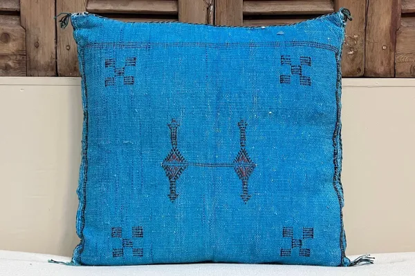 Sabra Kussen uit Marokko blauw 45cm x 45cm incl vulling nr.64054