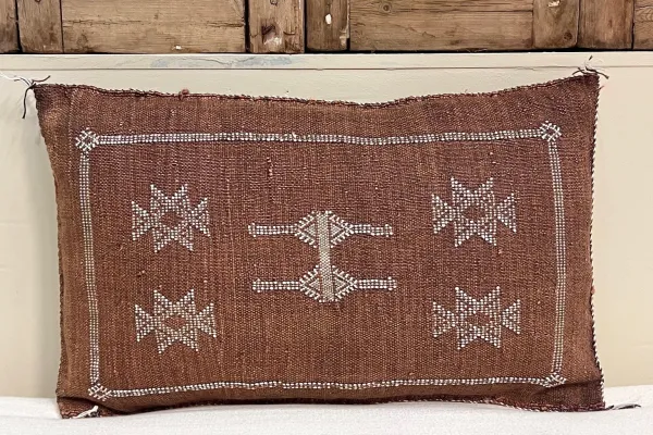 Sabra Kussen uit Marokko bruin 60cm x 40cm incl vulling nr.93276