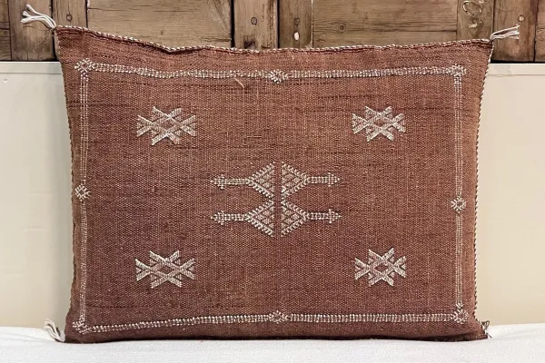 Sabra Kussen uit Marokko bruin 60cm x 40cm incl vulling nr.93285