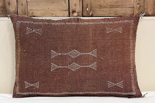 Sabra Kussen uit Marokko bruin 60cm x 40cm incl vulling nr.93286