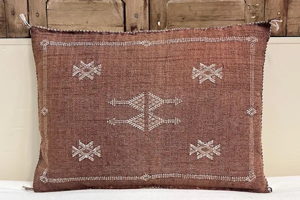 Sabra Kussen uit Marokko bruin 60cm x 40cm incl vulling nr.93287