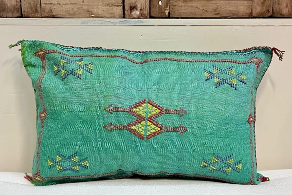Sabra Kussen uit Marokko groen 60cm x 40cm incl vulling nr.93301