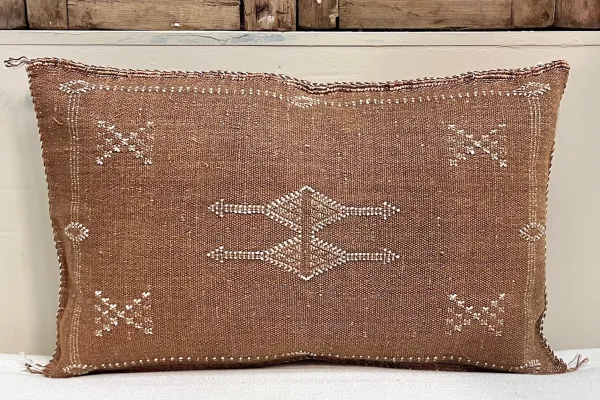 Sabra Kussen uit Marokko bruin 60cm x 40cm incl vulling nr.93306