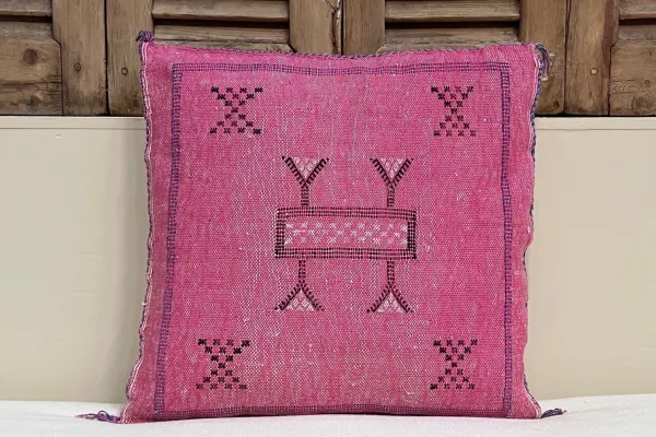 Sabra Kussen uit Marokko roze 45cm x 45cm incl vulling nr.64094