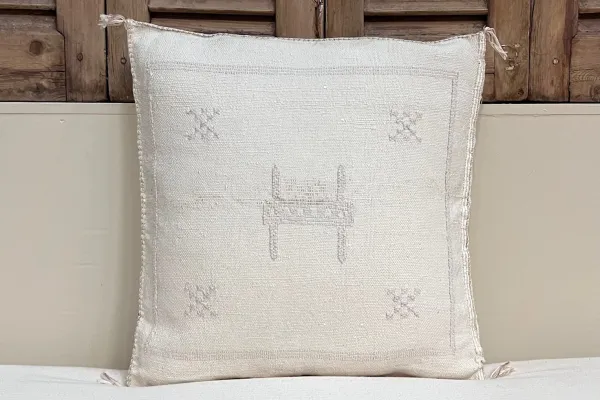 Sabra Kussen uit Marokko wit 45cm x 45cm incl vulling nr.64101