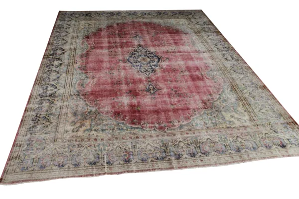 Vintage kirman vloerkleed 15116 398cm x 295cm