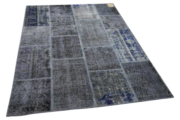 patchwork vloerkleed grijs nr.35401 230cm x 161cm