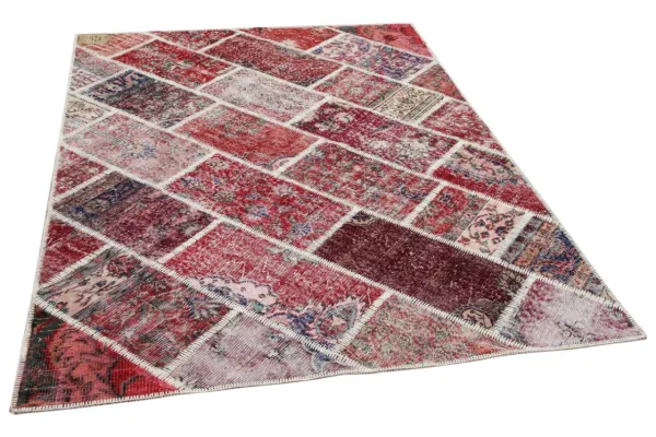 patchwork vloerkleed rood nr.35857 233cm x 163cm