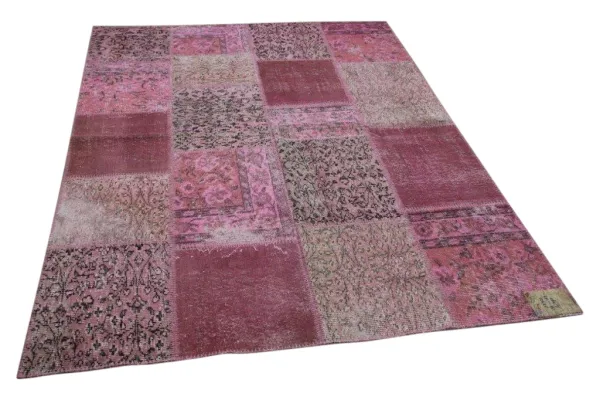 patchwork vloerkleed roze nr. 37421 235cm x 163cm