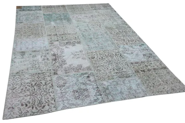 patchwork vloerkleed groen nr.11487 300cm x 200cm