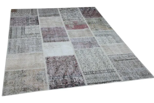 patchwork vloerkleed beige nr.11490 240cm x 170cm