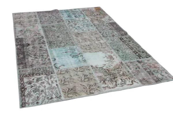 patchwork vloerkleed groen nr.26306 230cm x 160cm 