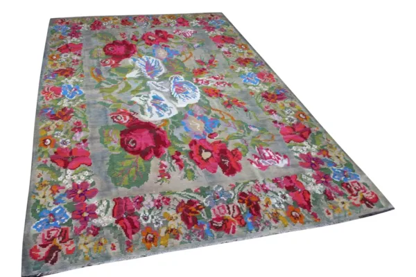 Rozenkelim authentiek, handgeweven in Moldavië 17460 320cm x 200cm 