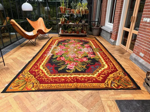 authentieke Rozenkelim  uit Moldavie 20153 410cm x 236cm