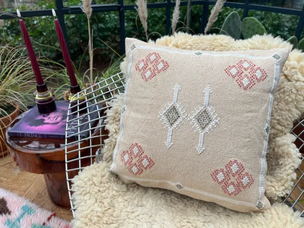 PRE-SALE Sabra style kussen Marokko beige 45cm x 45cm Verwacht eind Juni