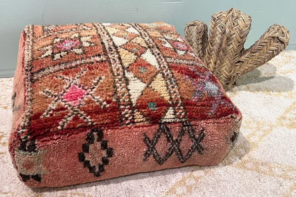 Moroccan Pouf No. 21109 60cm x 60cm x 25cm including filling