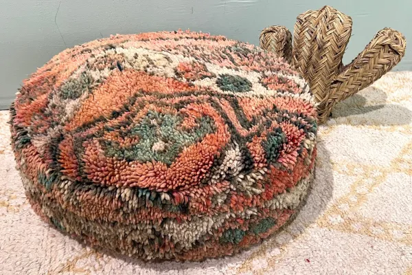 Ronde Marokkaanse Poef nr.22105 60cm x 25cm incl. vulling  