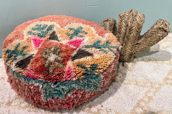 Ronde Marokkaanse Poef nr.22100 60cm x 25cm incl. vulling  