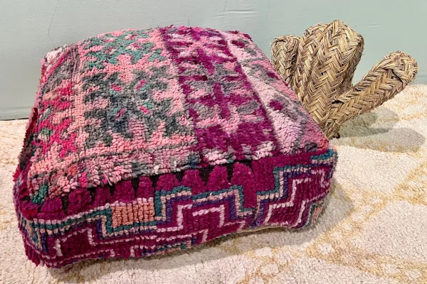 Moroccan Pouf No. 21134 60cm x 60cm x 25cm including filling