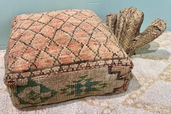 Moroccan Pouf No. 77104 60cm x 60cm x 25cm including filling
