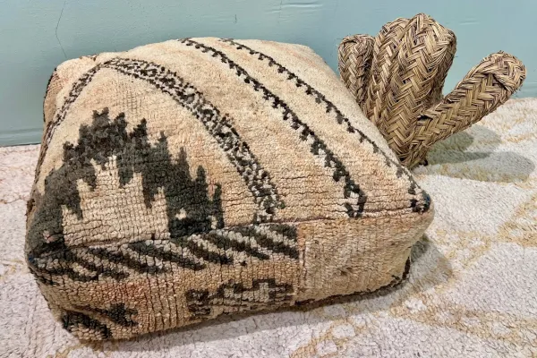 Moroccan Pouf No. 77112 60cm x 60cm x 25cm including filling