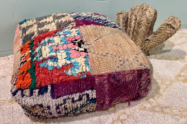 Moroccan Pouf No. 77116 60cm x 60cm x 25cm including filling