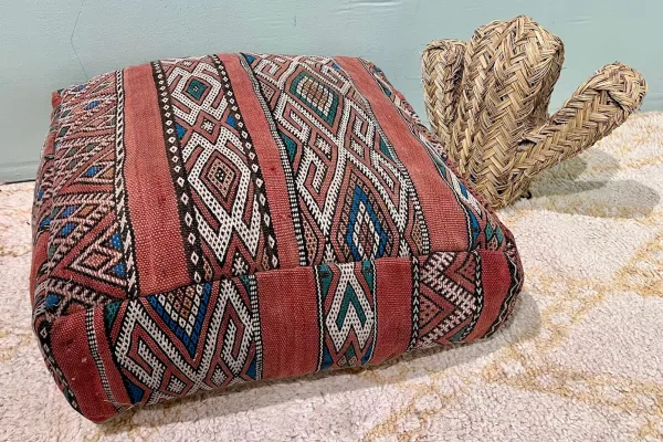 Moroccan Pouf No. 77120 60cm x 60cm x 25cm including filling