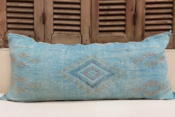 Sabra Kussen uit Marokko blauw 100cm x 50cm incl vulling nr.56215