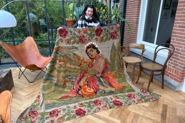 SALE Rozenkelim authentiek, handgeweven in Moldavië 10948 260cm x 204cm  