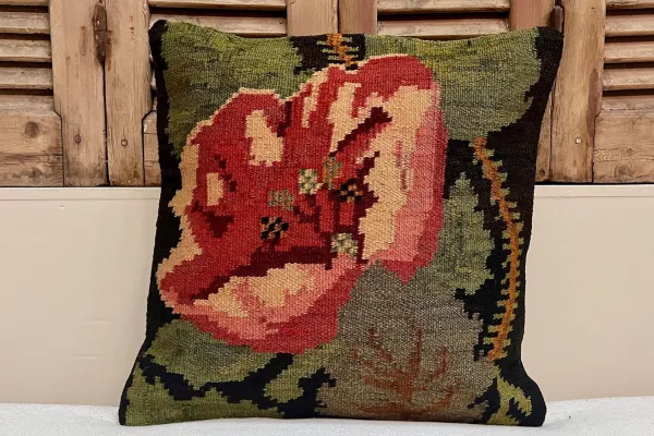 rozenkelim kussen nr.18122 50cm x 50cm incl binnenkussen 