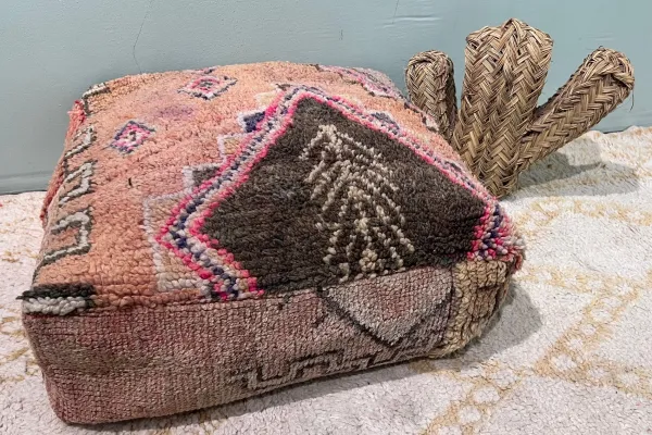 Marokkaanse Poef nr.77807 60cm x 60cm x 25cm incl. vulling