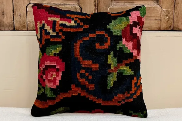 rozenkelim kussen nr.19106 40cm x 40cm incl binnenkussen 