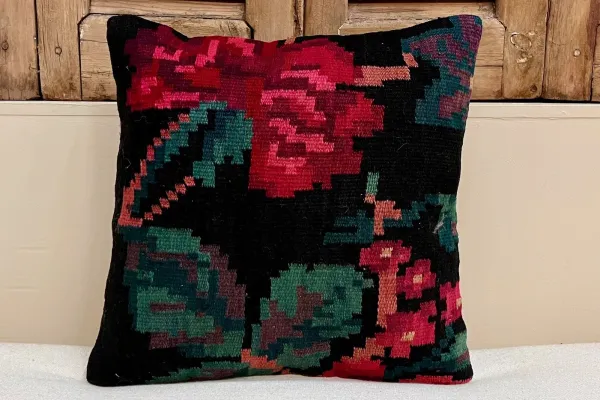 rozenkelim kussen nr.19107 40cm x 40cm incl binnenkussen 